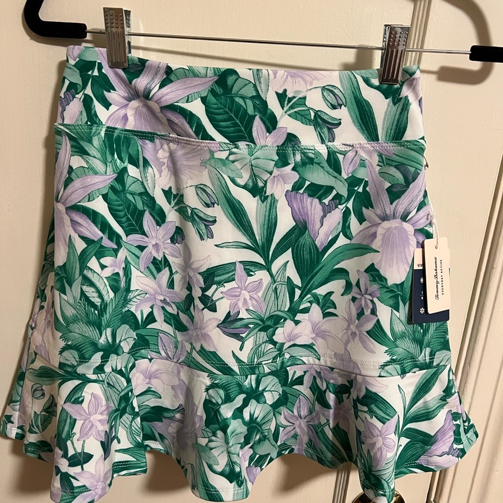 Tommy Bahama Floral Skort with Green and Purple Design